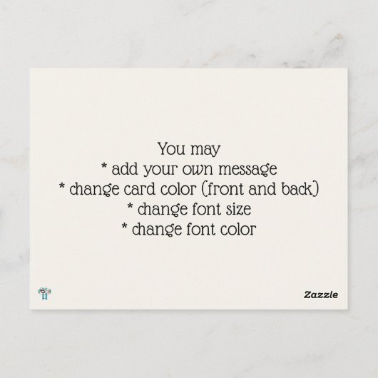 Be Joyful Primitive Font Illustrated Postcard Briefkaart (Achterkant)