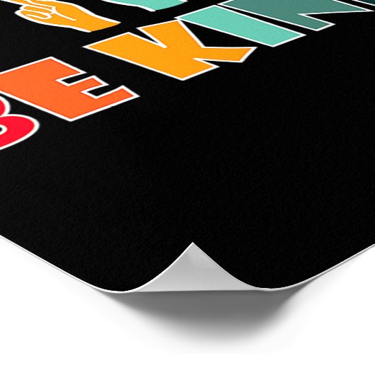 Be Kind American Sign Language Asl Disability Awar Poster (Hoek)