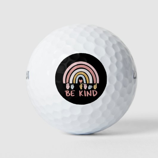 Be Kind ASL III - Amerikaanse Gebarentaal Golfballen (Voorkant)