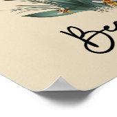 Be Kind Bee Decor Waterverf Bloemen Positief Quote Poster (Hoek)