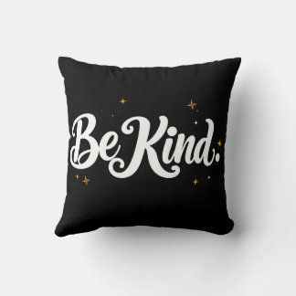 "Be Kind" Calligraphy Tee - Minimalist Black T-shi Kussen