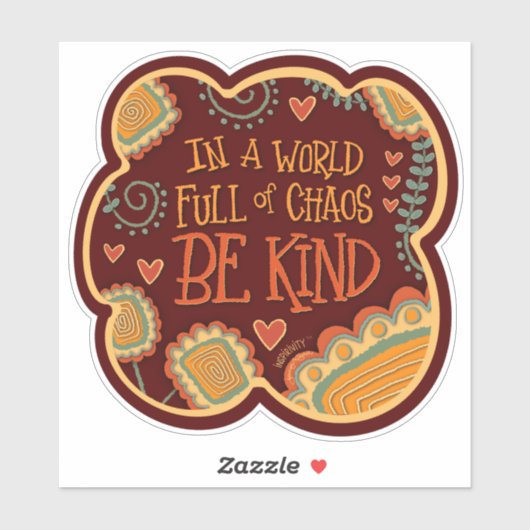 Be Kind Citation Moderne tendance Sticker d'Inspir (Feuille)