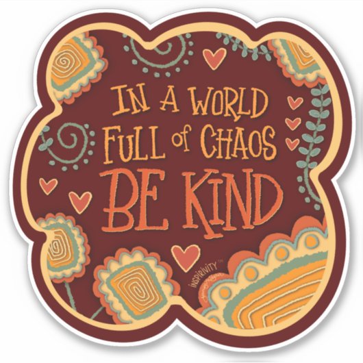 Be Kind Citation Moderne tendance Sticker d'Inspir (Devant)