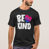 Be Kind Funny Bi Pride Flag Bisexual T-shirt (Voorkant)
