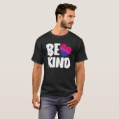 Be Kind Funny Bi Pride Flag Bisexual T-shirt (Voorkant volledig)