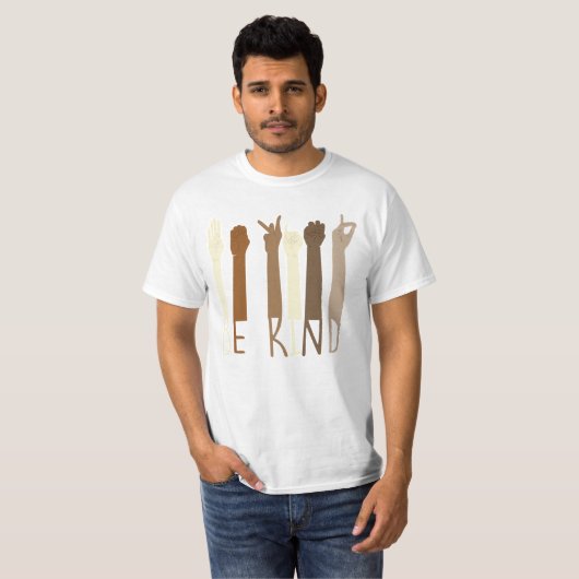 Be Kind Hand Sign Language Tshirt BLM T-shirt Blac (Devant entier)