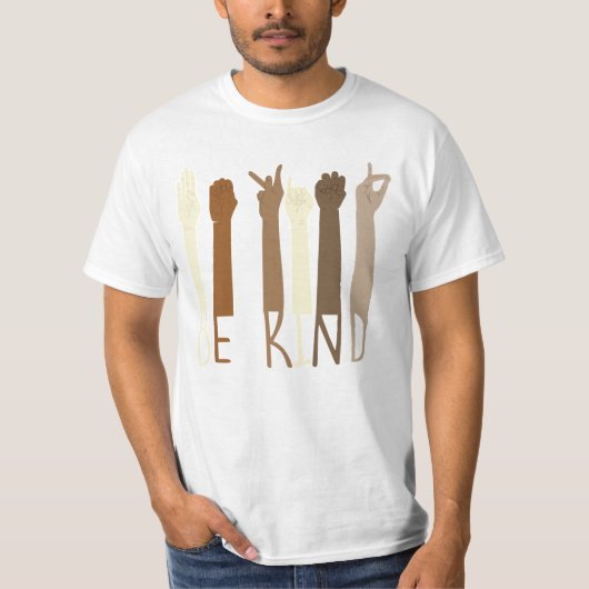 Be Kind Hand Sign Language Tshirt BLM T-shirt Blac (Devant)