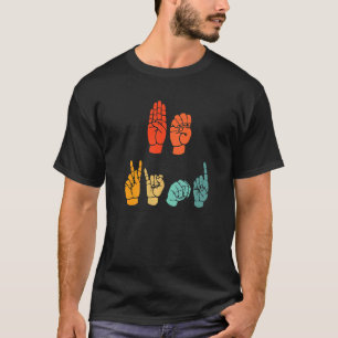 Be Kind Hand Signal SIgn Language Unity Day Anti B T-shirt