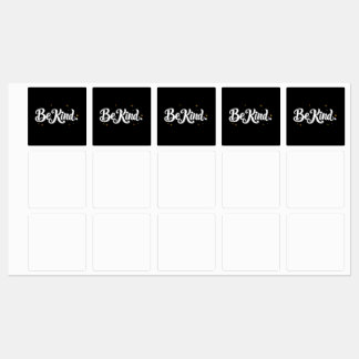"Be Kind" kalligrafisch ontwerp Labels