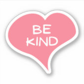 BE KIND Liefde Hart Vinyl Sticker (Voorkant)
