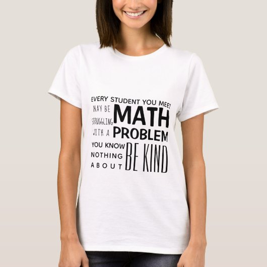 Be Kind Math T-Shirt (Devant)