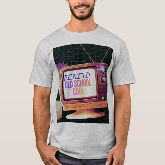 Be Kind – Old School Cool Retro TV Aesthetic Desig T-shirt (Voorkant)