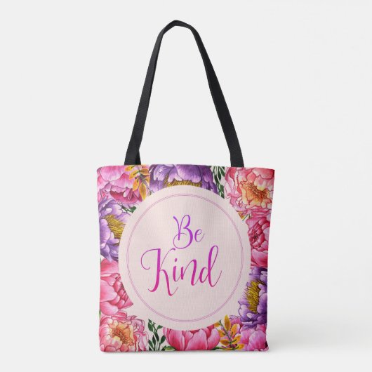 Be Kind Pink Peony Sac fourre-tout (Dos)