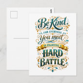 "Be Kind" Postcard Briefkaart (Voorkant / Achterkant)