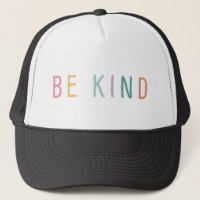 Be Kind | Rainbow Lettering Trucker Hat