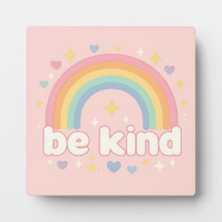Be Kind – Rainbow Pastel Positivity Fotoplaat