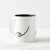 Be Kind Shorthand Tweekleurige Koffiemok (Voorkant links)