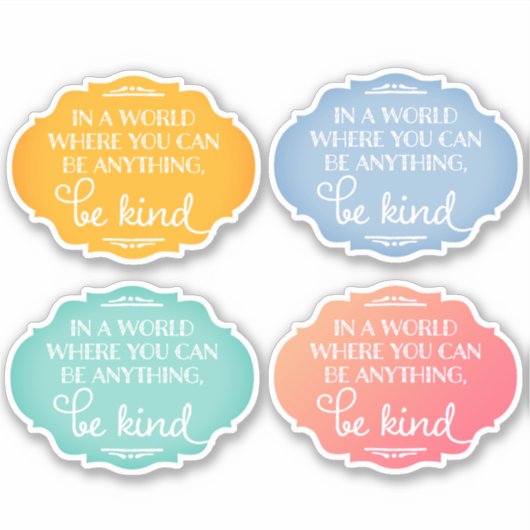 Be Kind Sticker - Verschillende kleuren (Voorkant)