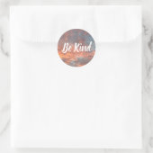 Be Kind Sunrise Clouds Inspiration Circle Stickers (Tas)
