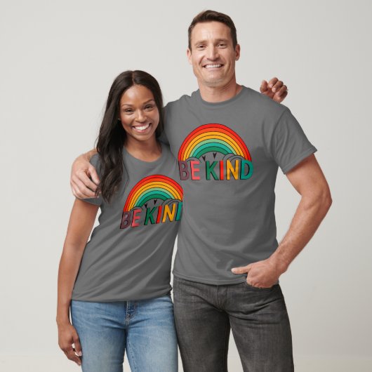 Be Kind T-Shirt Design | Pastel Colours Arc-en-cie (Unisexe)