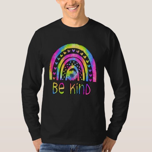 Be Kind Tie Dye Rainbow Choose Kindness Autism Awa T-shirt (Voorkant)