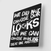 Be Kind to Each Other Vierkante Klok (Hoek)