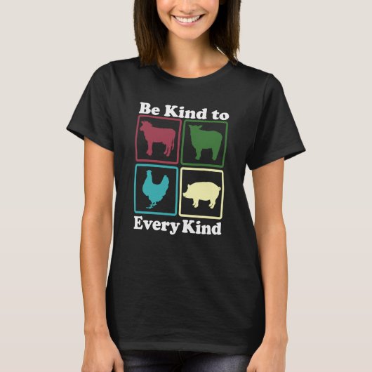 Be Kind to Every Kind Retro 1 T-shirt (Voorkant)