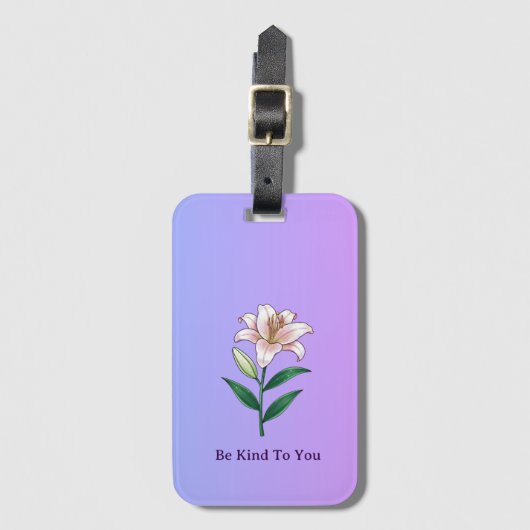 Be Kind To You Lily Self-Care Phone Case Bagagelabel (Voorkant (verticaal))