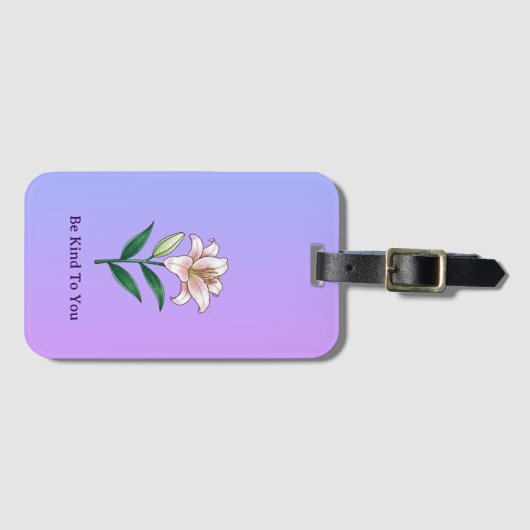 Be Kind To You Lily Self-Care Phone Case Bagagelabel (Voorkant (horizontaal))