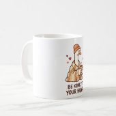 Be Kind to Your Heart – Cute Goose Cozy Coffee Mug (Devant gauche)