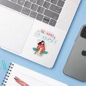 Be Kind To Yourself Inspiration Self Love  Sticker (Laptop met iPhone)