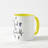 Be Kind to Yourself Motivational Quote Coffee Mug Mok (Voorkant rechts)