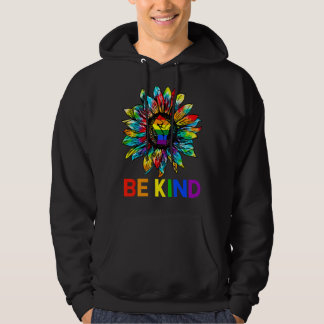 Be Kind Zonnebloem Power Fist LGBT Pride Gay Lesbi Hoodie