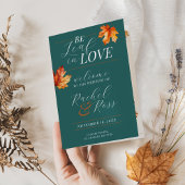 Be Leaf In Love Blauwgroen herfst bruiloft ceremon