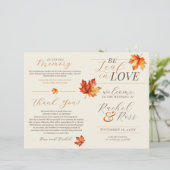 Be Leaf In Love Rust Vallen Trouwceremonie Program (Staand voorkant)