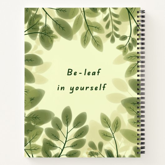 Be Leaf in Yourself Notebook Notitieboek (Achterkant)