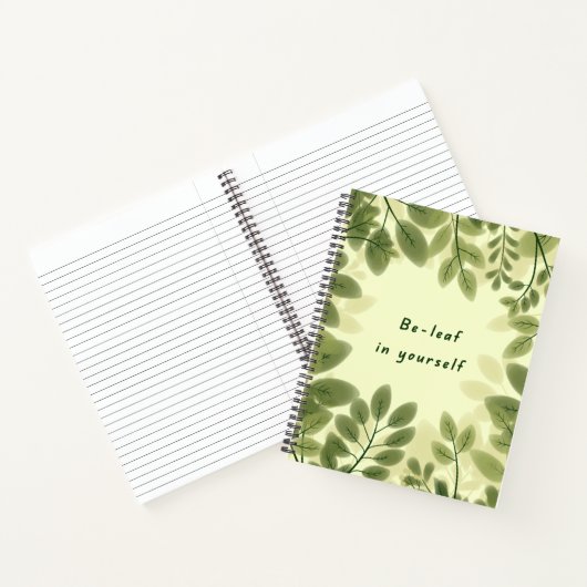 Be Leaf in Yourself Notebook Notitieboek (Binnen)