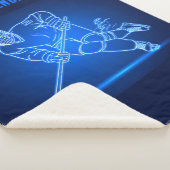 "Be Legendary" Hockey Player Sherpa Blanket Sherpa Deken (3/4)