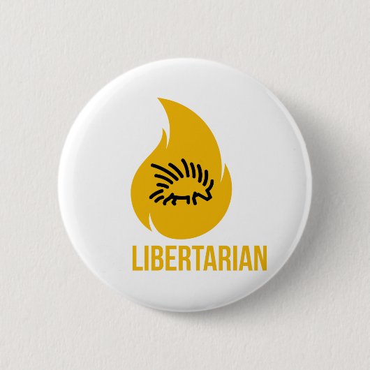 Be Libertarian Porcupine Ronde Button 5,7 Cm (Voorkant)
