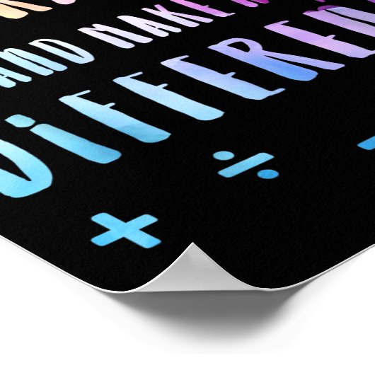 Be Like Subtraction Math Quote For Teachers Studen Poster (Hoek)