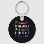 Be Like Subtraction Math Quote For Teachers Studen Sleutelhanger (Voorkant)