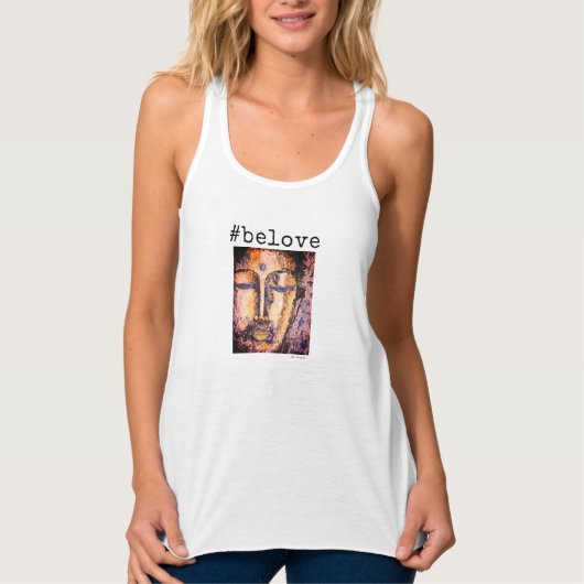 #be love Buddha Waterverf Art Tanktop (Voorkant)