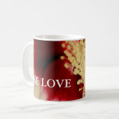 Be Love Citation Floral Gros plan Photo Mug (Devant gauche)