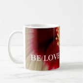 Be Love Citation Floral Gros plan Photo Mug (Gauche)