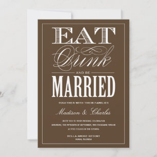 & BE MARRIED AFBEELDINGSINVITATIE KAART