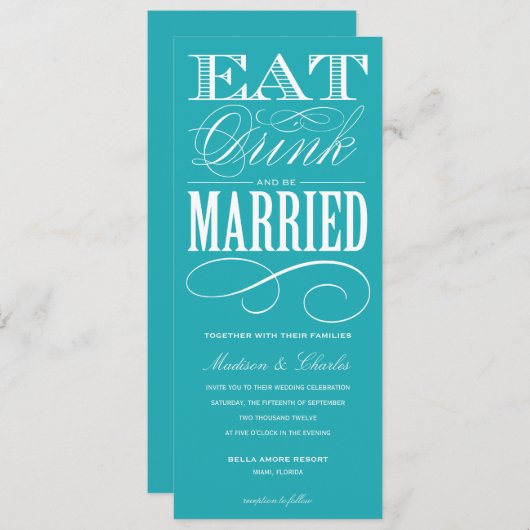 & BE MARRIED | AFBEELDINGSINVITATIESYSTEEM 2 KAART (Voorkant / Achterkant)