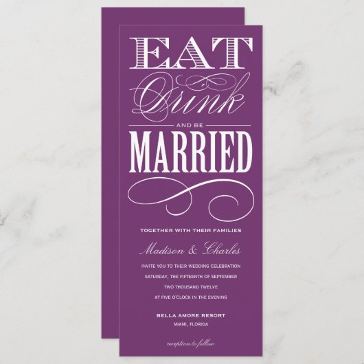 & BE MARRIED | AFBEELDINGSINVITATIESYSTEEM 2 KAART (Voorkant / Achterkant)