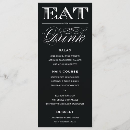 & BE MARRIED | MENU (Voorkant)