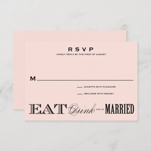 & BE MARRIED | RSVP 3,5 x 5 (Voorkant / Achterkant)