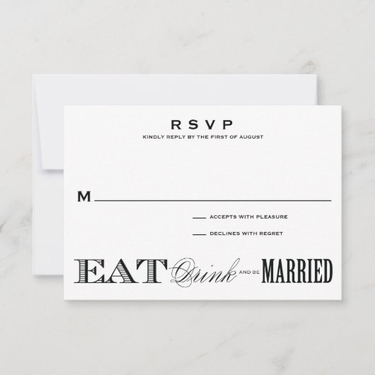 & BE MARRIED | RSVP 3,5 x 5 (Voorkant)